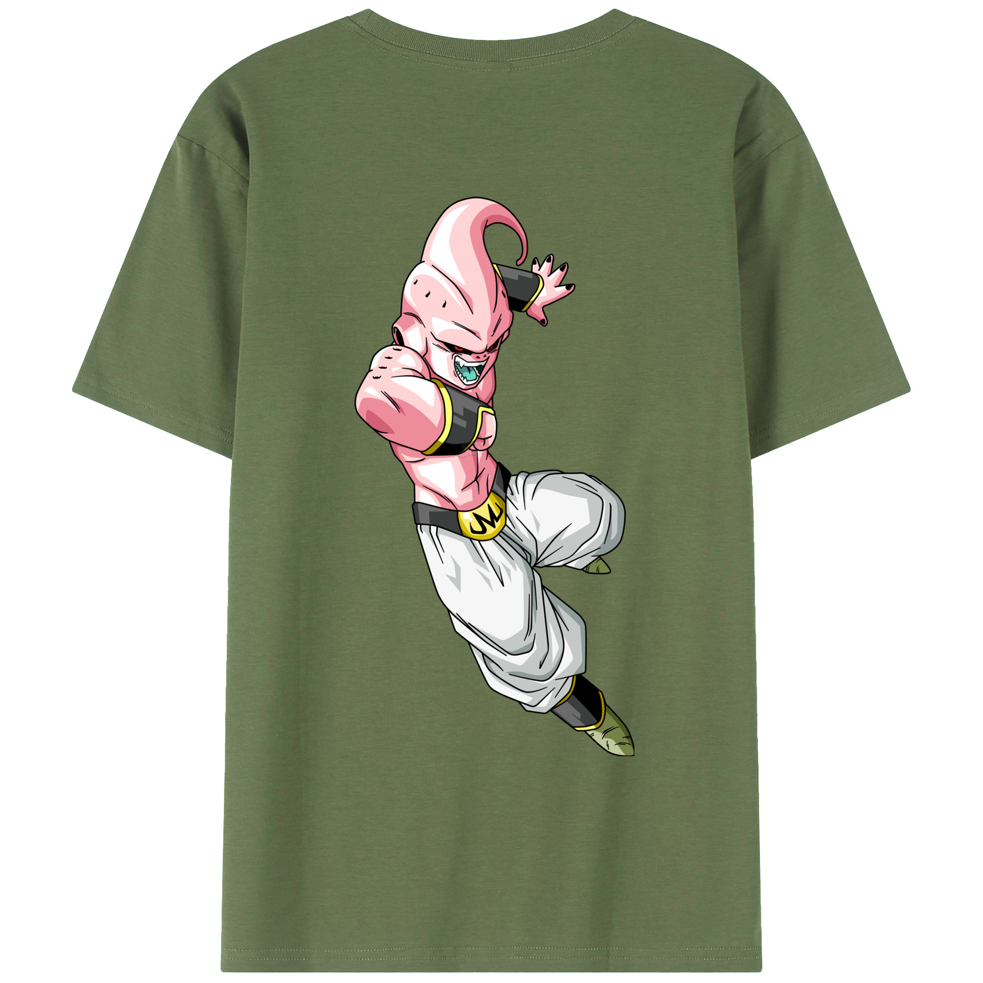 （画像用） ドラゴンボール 魔人ブウ DRAGON BALL Majin Buu 綿100％ メンズ半袖Tシャツ（バックプリント） 通気性
